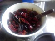 chile costeño soaking