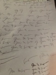 Some of my 80,000 attempts to write my own signature "correctly"