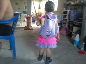Dora backpack, complete with Map.
