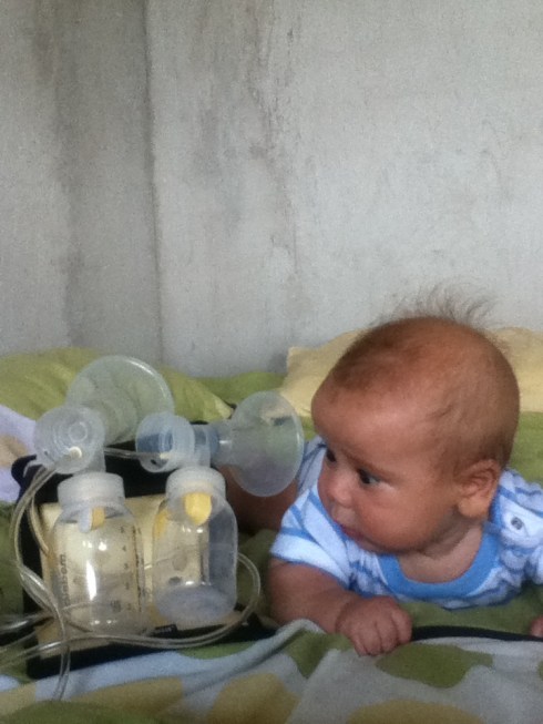 baby versus breast pump... or I guess I have to keep both