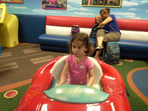 driving, of course, in the play area
